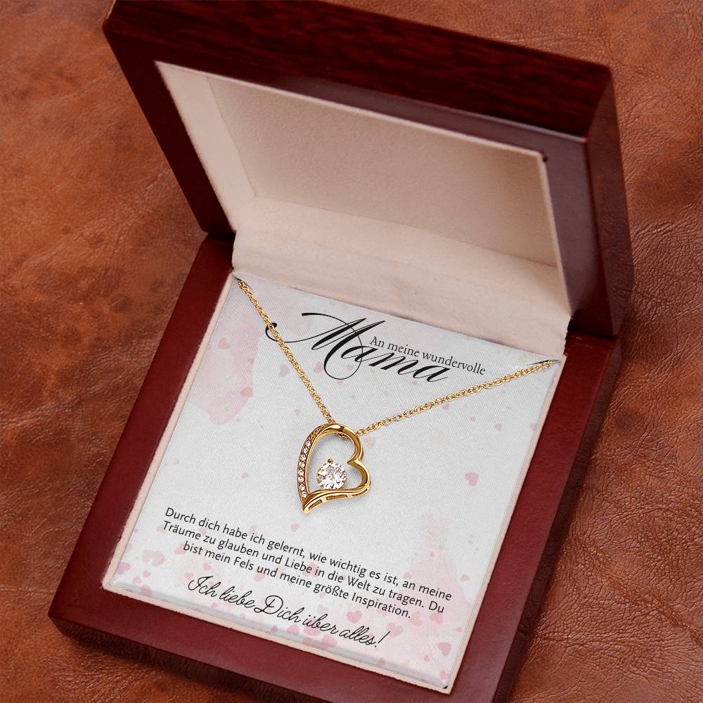Halskette Geschenk für Mama – Mit einer inspirierenden und liebevollen Botschaftskarte