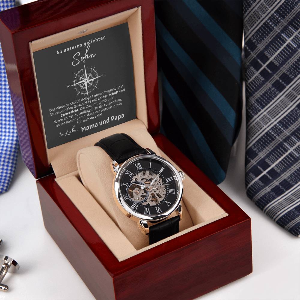 Geburtstagsgeschenk für Sohn – Armbanduhr mit Message