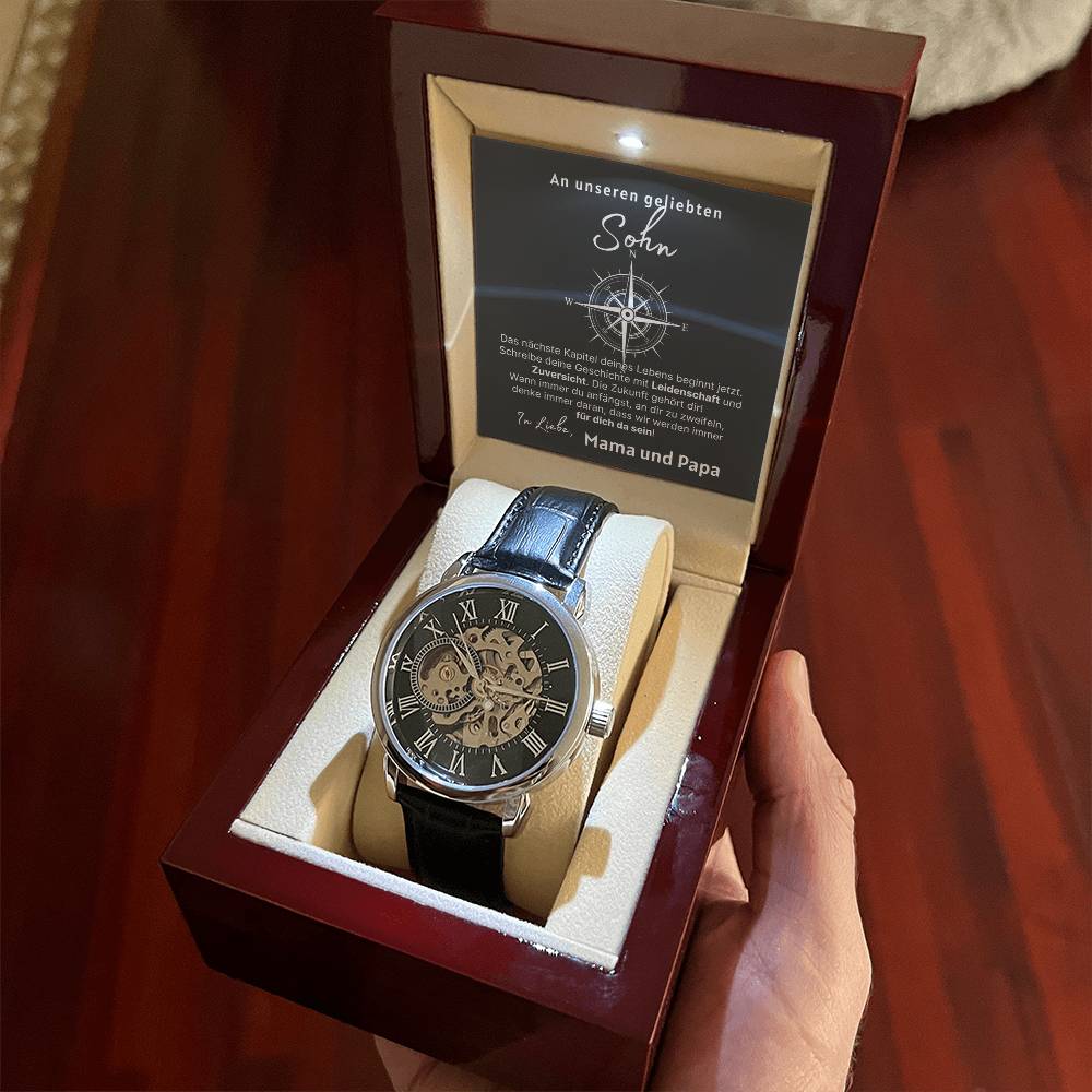 Geburtstagsgeschenk für Sohn – Armbanduhr mit Message