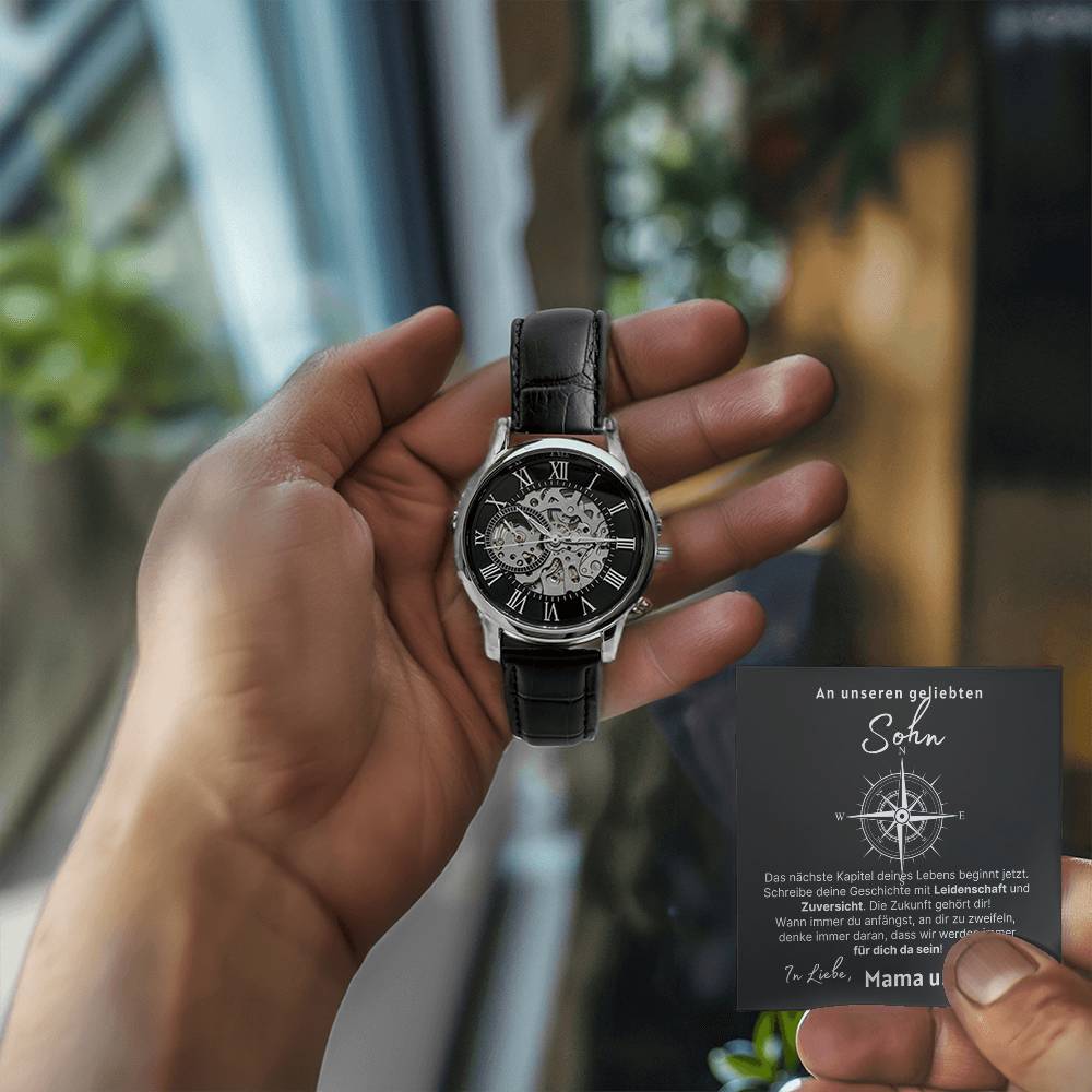 Geburtstagsgeschenk für Sohn – Armbanduhr mit Message