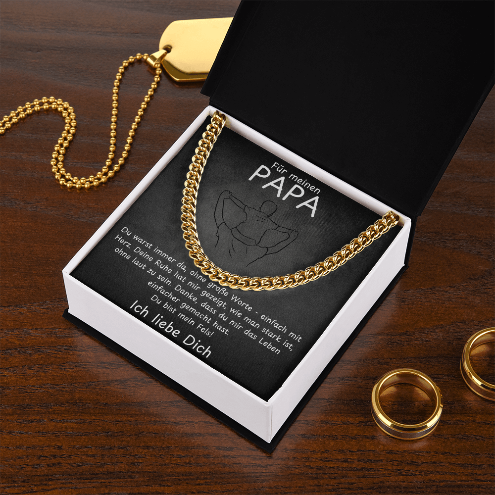 Halskette für Papa mit liebevoller Botschaft - Geschenk für Vatertag, Geburtstag, Weihnachten, Dad Gift