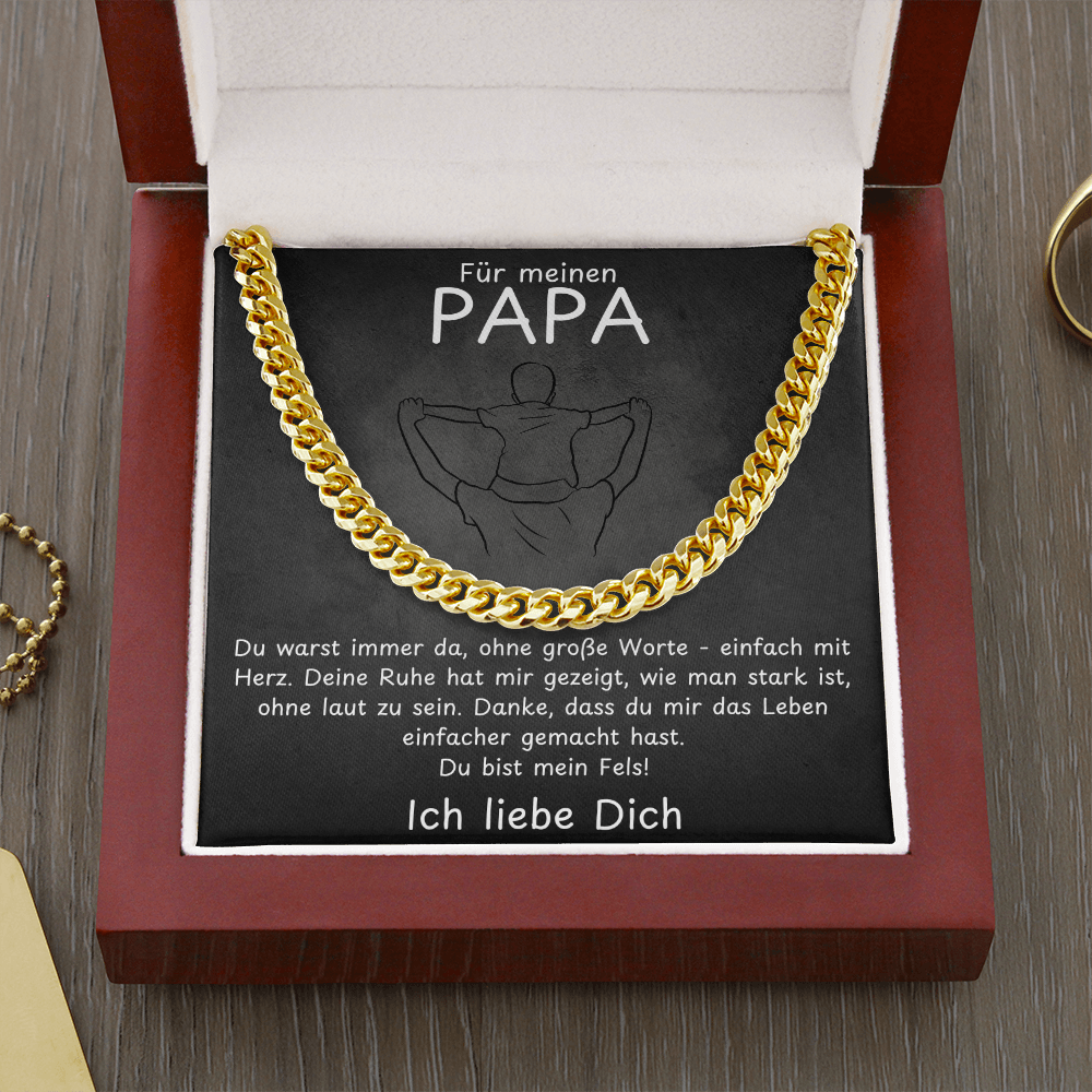 Halskette für Papa mit liebevoller Botschaft - Geschenk für Vatertag, Geburtstag, Weihnachten, Dad Gift