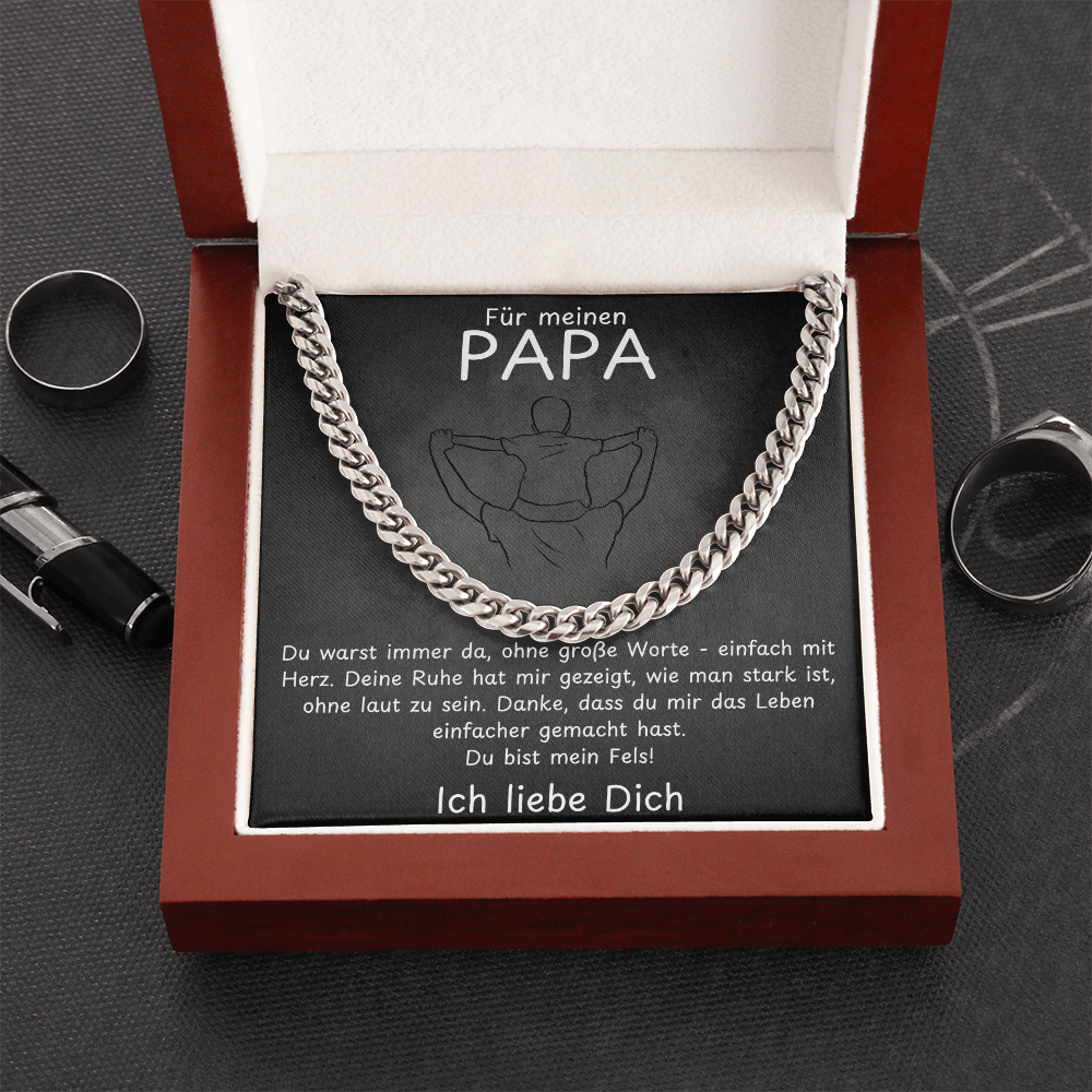 Halskette für Papa mit liebevoller Botschaft - Geschenk für Vatertag, Geburtstag, Weihnachten, Dad Gift