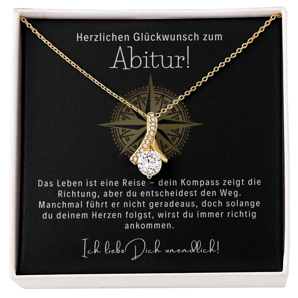Halskette zum Abitur und Abschluss mit Motivierender Botschaft