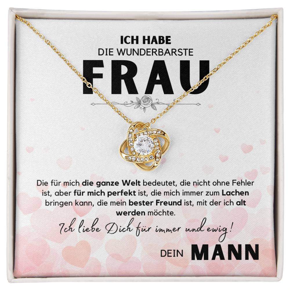 An Meine Frau - Halskette mit Romantischer Liebesbotschaft