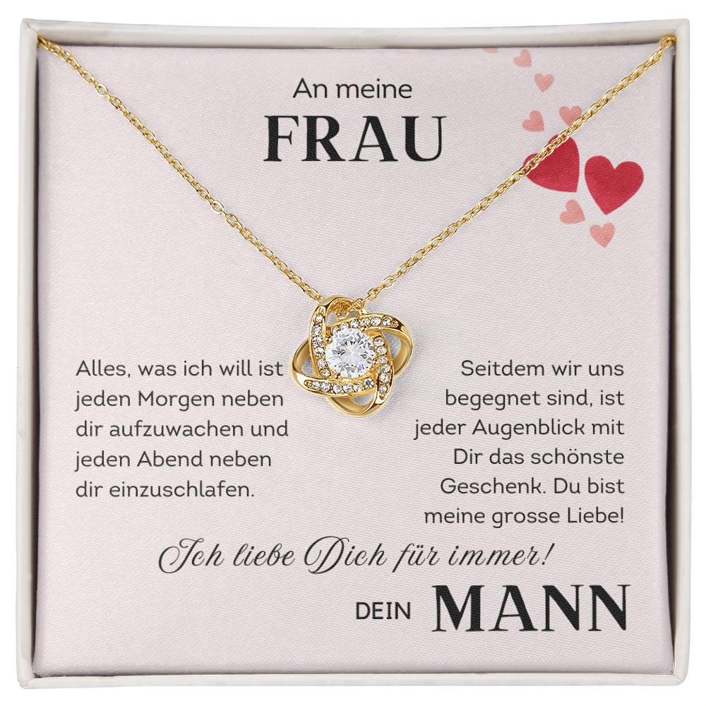 An Meine Frau - Halskette mit Romantischer Liebesbotschaft