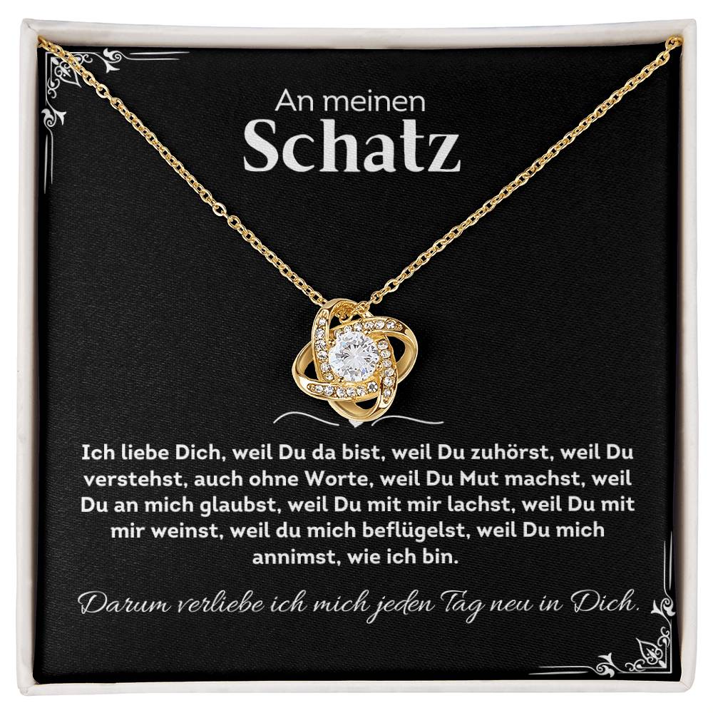 An Meinen Schatz - Liebesbotschaft Halskette
