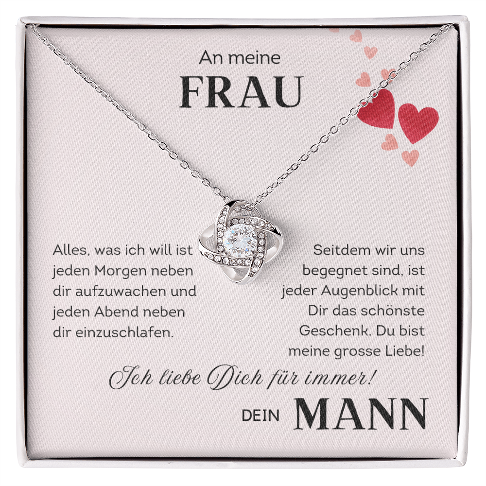 An Meine Frau - Halskette mit Romantischer Liebesbotschaft