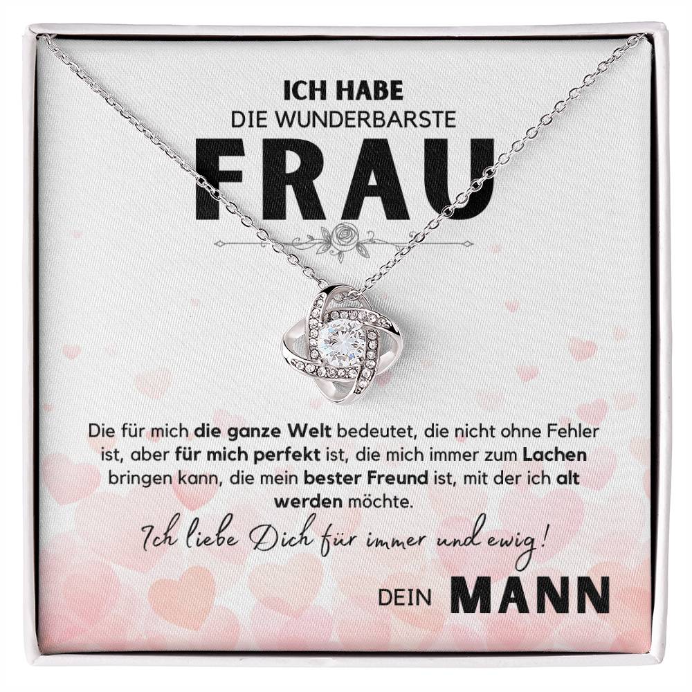 An Meine Frau - Halskette mit Romantischer Liebesbotschaft