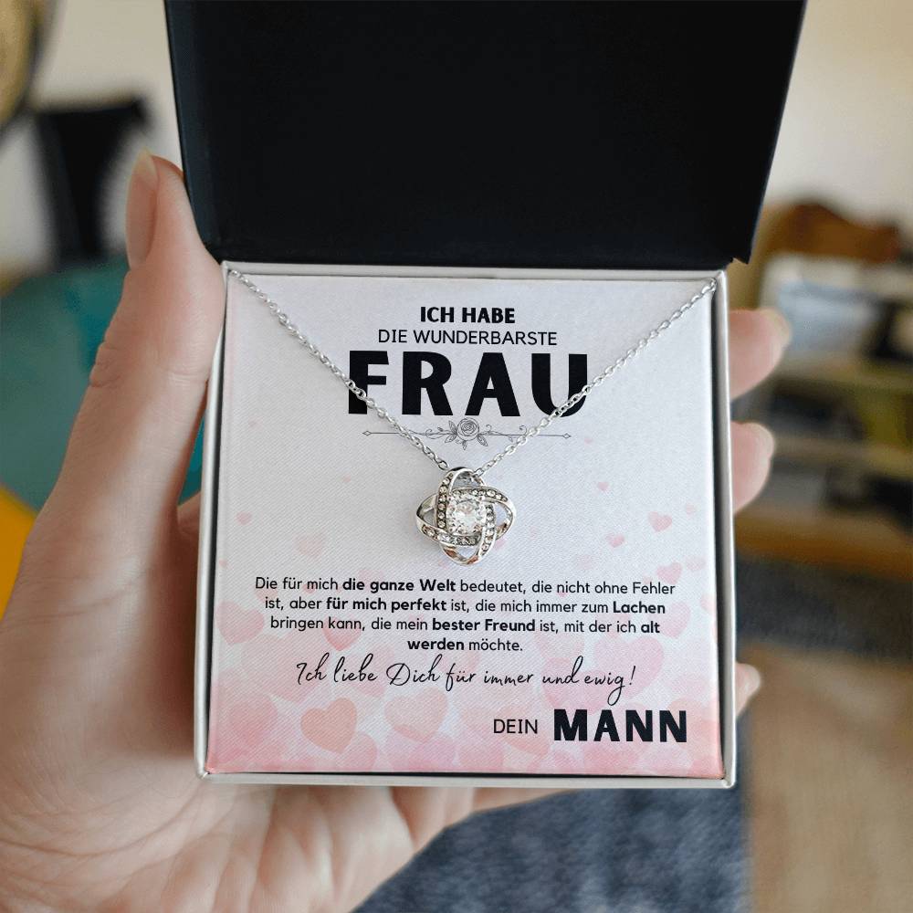 An Meine Frau - Halskette mit Romantischer Liebesbotschaft