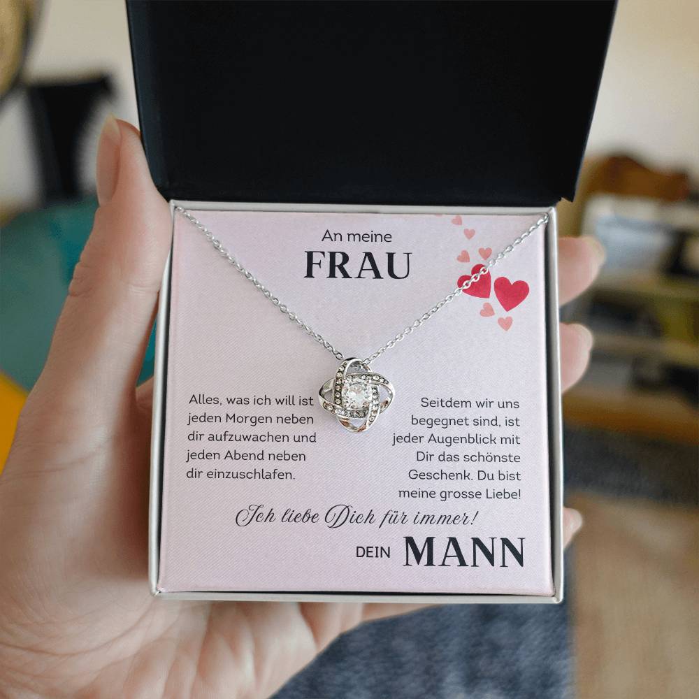 An Meine Frau - Halskette mit Romantischer Liebesbotschaft