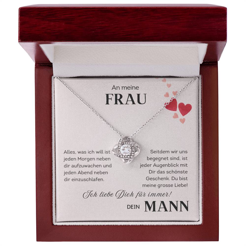 An Meine Frau - Halskette mit Romantischer Liebesbotschaft