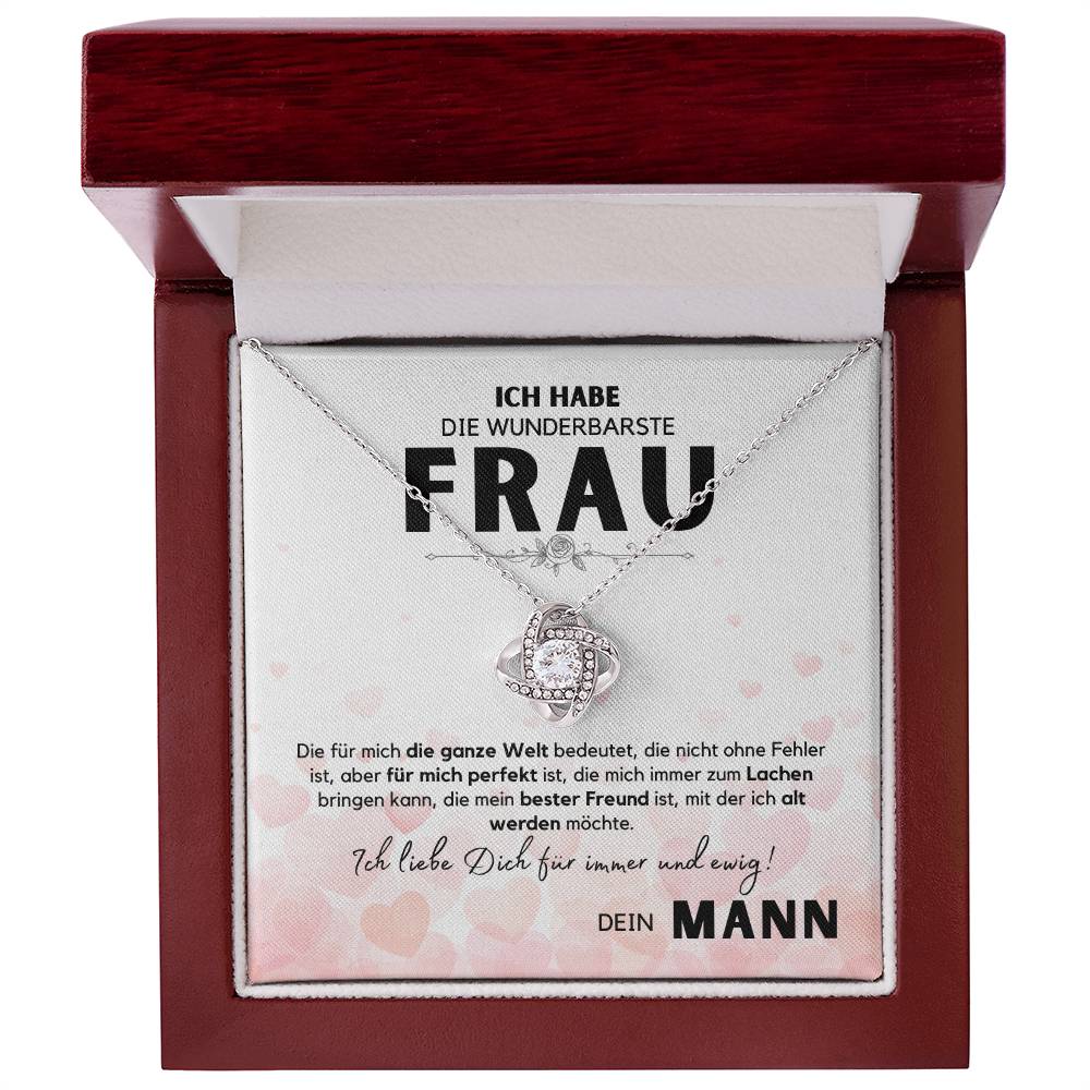 An Meine Frau - Halskette mit Romantischer Liebesbotschaft