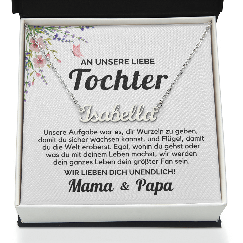 Name Halskette für Tochter, Geschenk zum Geburtstag, Abschluss, Weihnachten