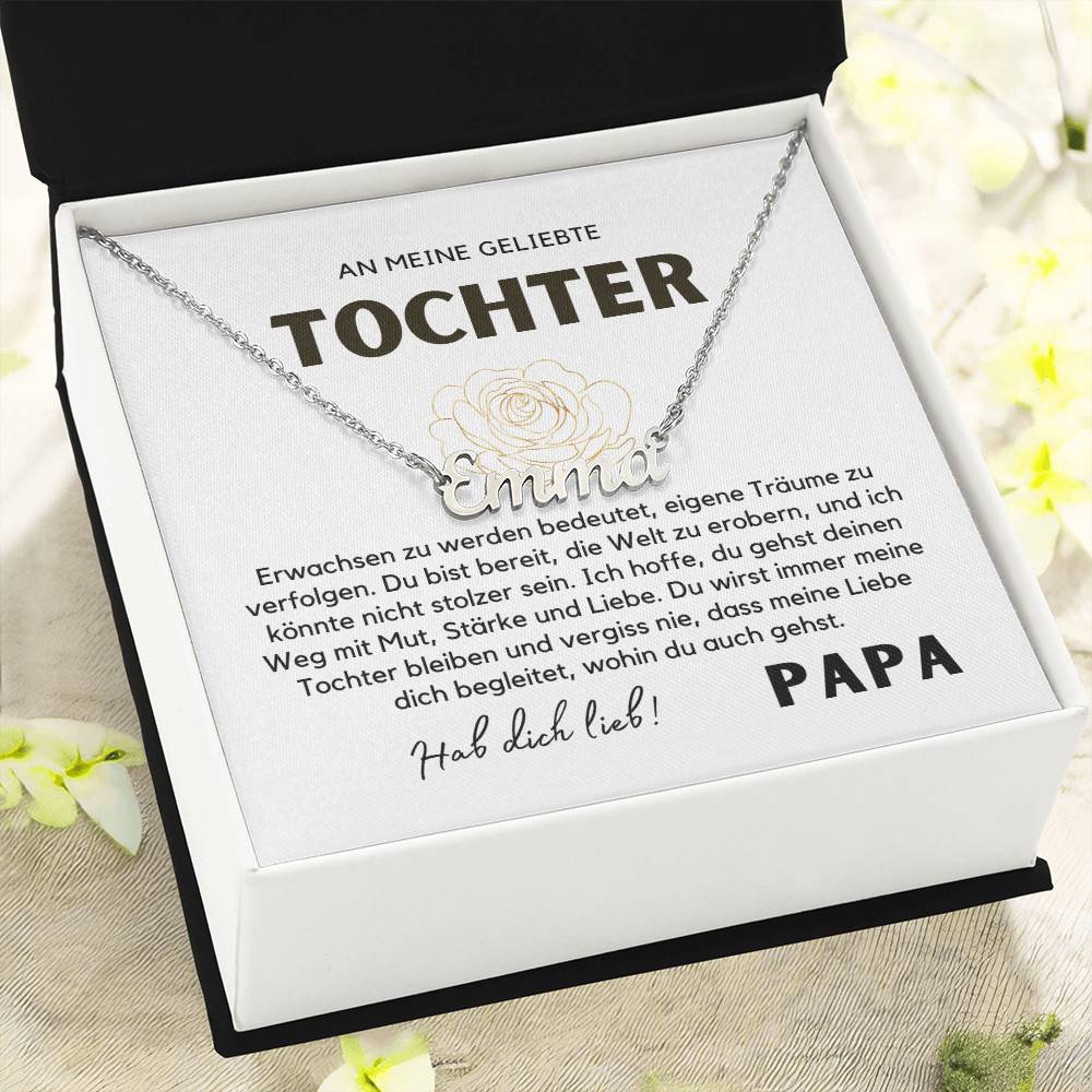 Name Halskette für Tochter Geschenk zum Geburtstag, Abschluss, Weihnachten