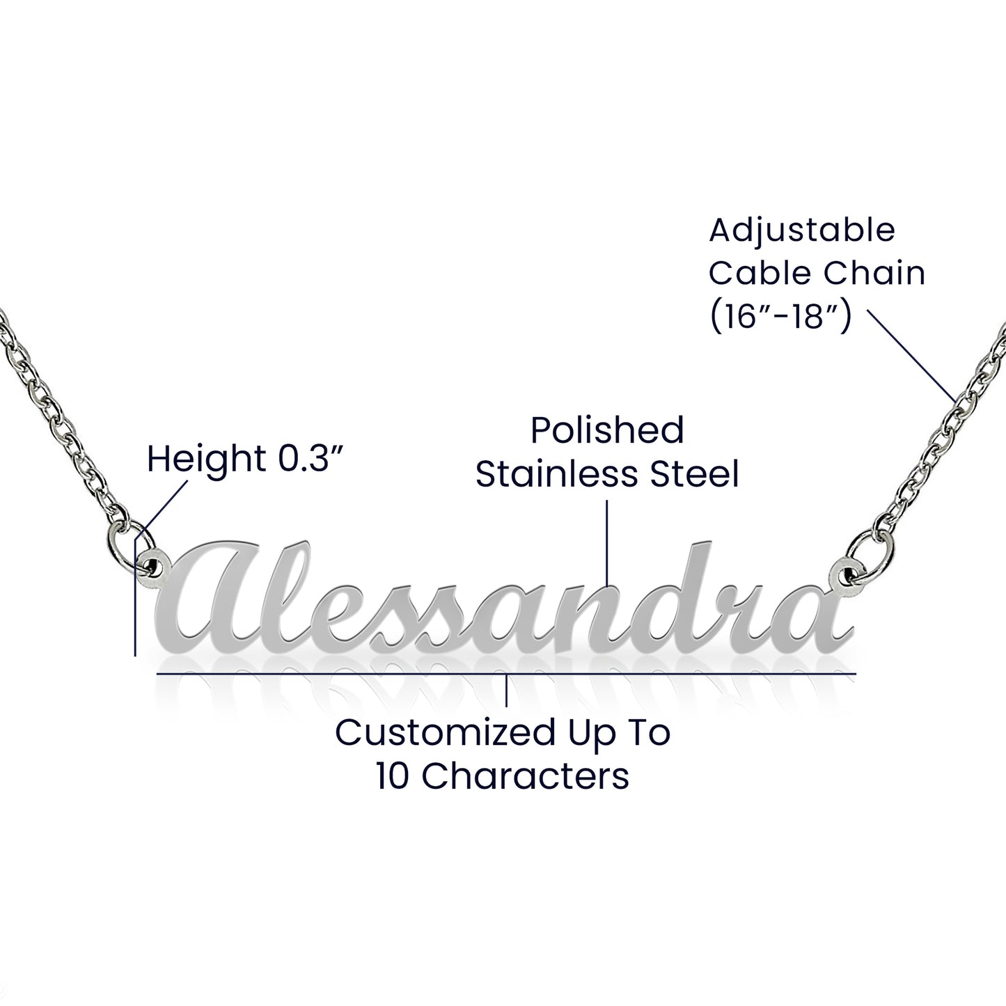 Name Halskette Geschenk für Tochter zum Geburtstag, Abschluss, Weihnachten