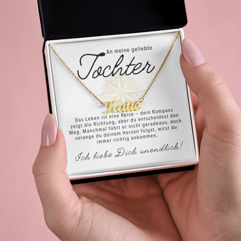Name Halskette Geschenk für Tochter zum Geburtstag, Abschluss, Weihnachten