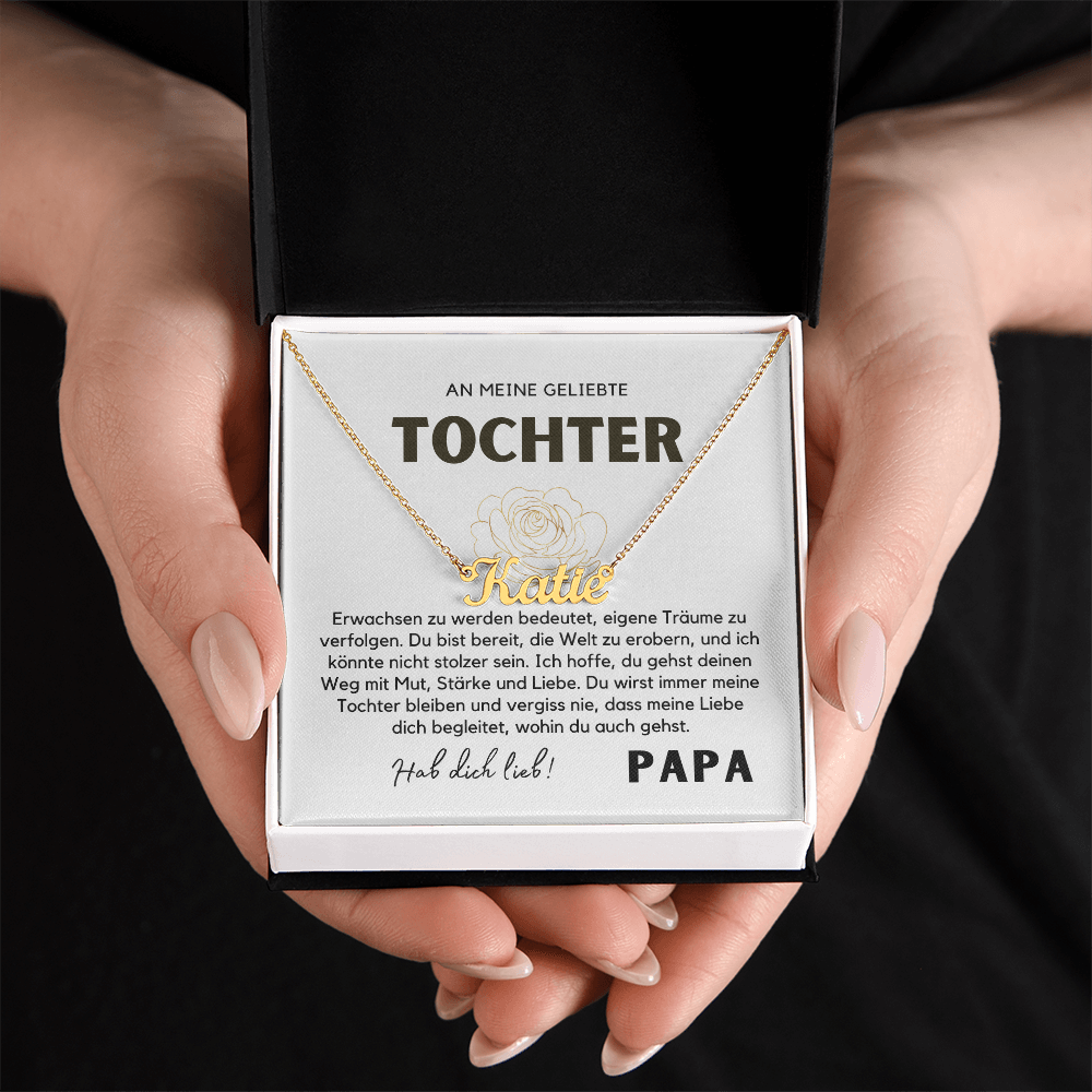 Name Halskette für Tochter Geschenk zum Geburtstag, Abschluss, Weihnachten