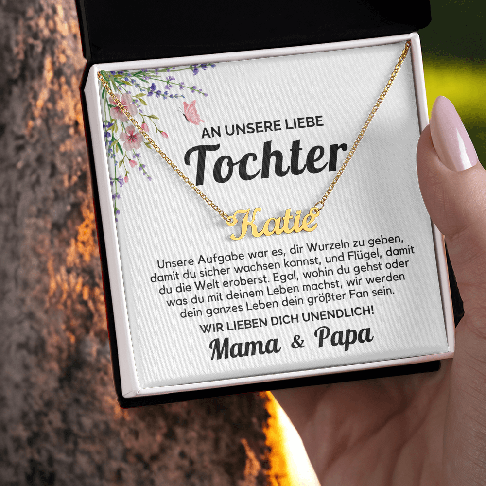 Name Halskette für Tochter, Geschenk zum Geburtstag, Abschluss, Weihnachten