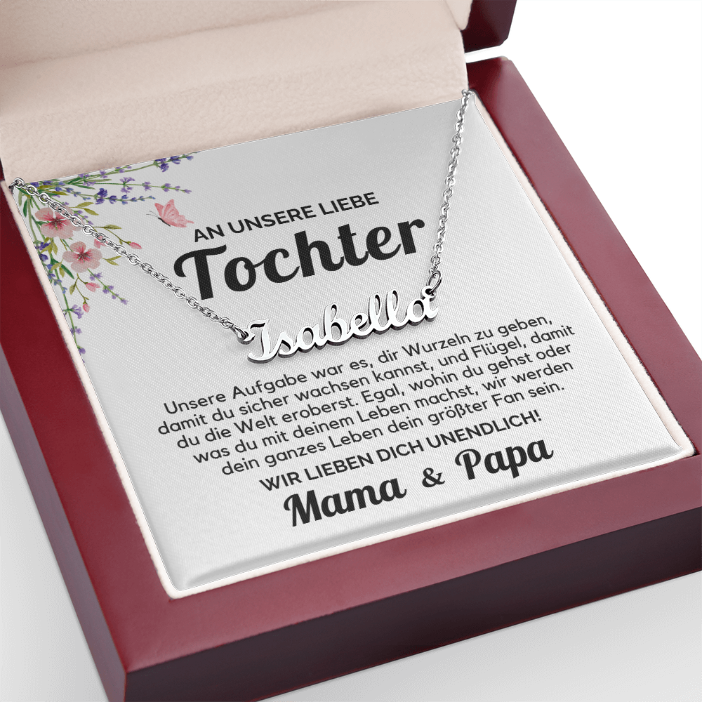 Name Halskette für Tochter, Geschenk zum Geburtstag, Abschluss, Weihnachten