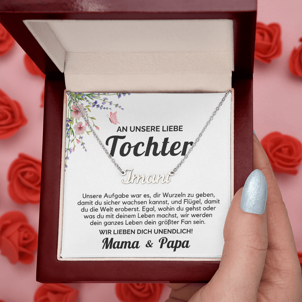 Name Halskette für Tochter, Geschenk zum Geburtstag, Abschluss, Weihnachten