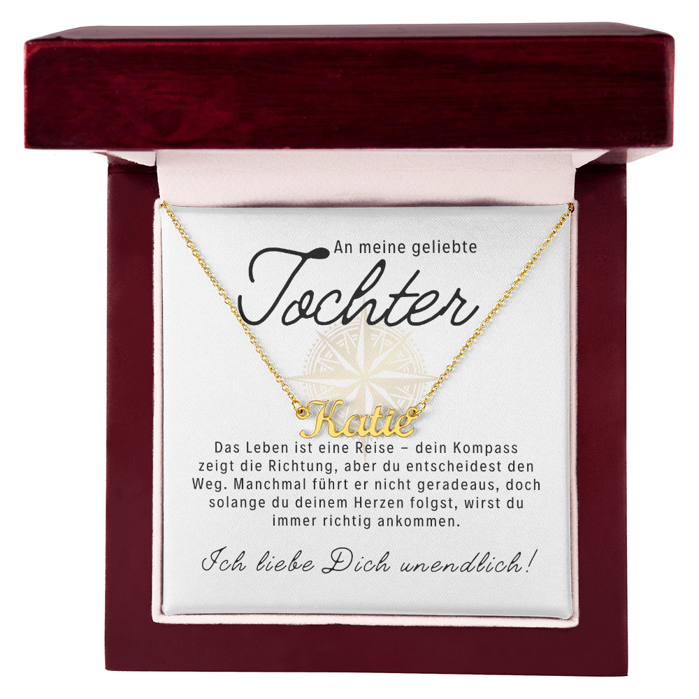 Name Halskette Geschenk für Tochter zum Geburtstag, Abschluss, Weihnachten