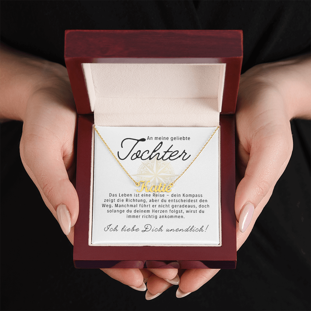 Name Halskette Geschenk für Tochter zum Geburtstag, Abschluss, Weihnachten