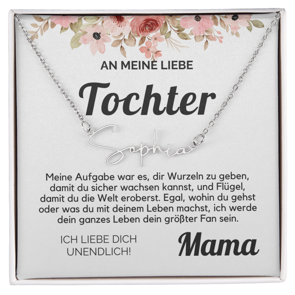 Name Halskette für Tochter mit Motivierender Botschaft