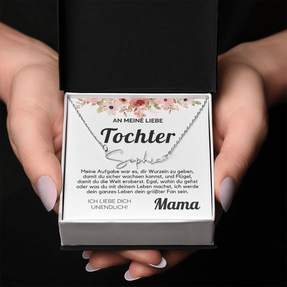 Name Halskette für Tochter mit Motivierender Botschaft