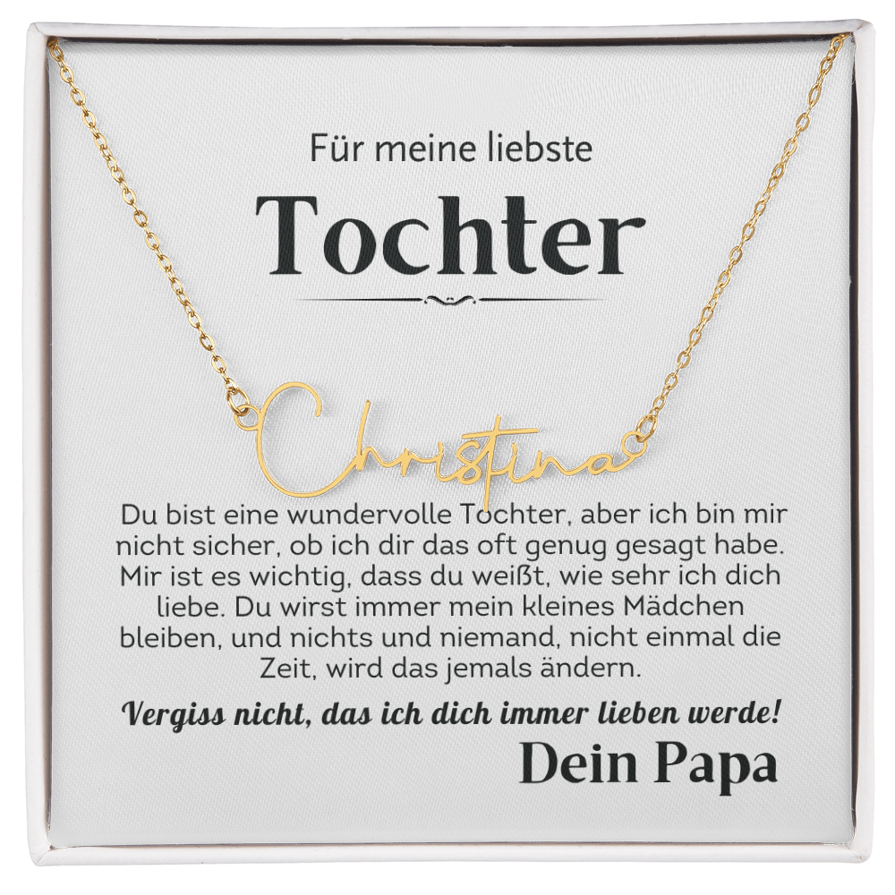 Name Halskette für meine geliebte Tochter from Papa