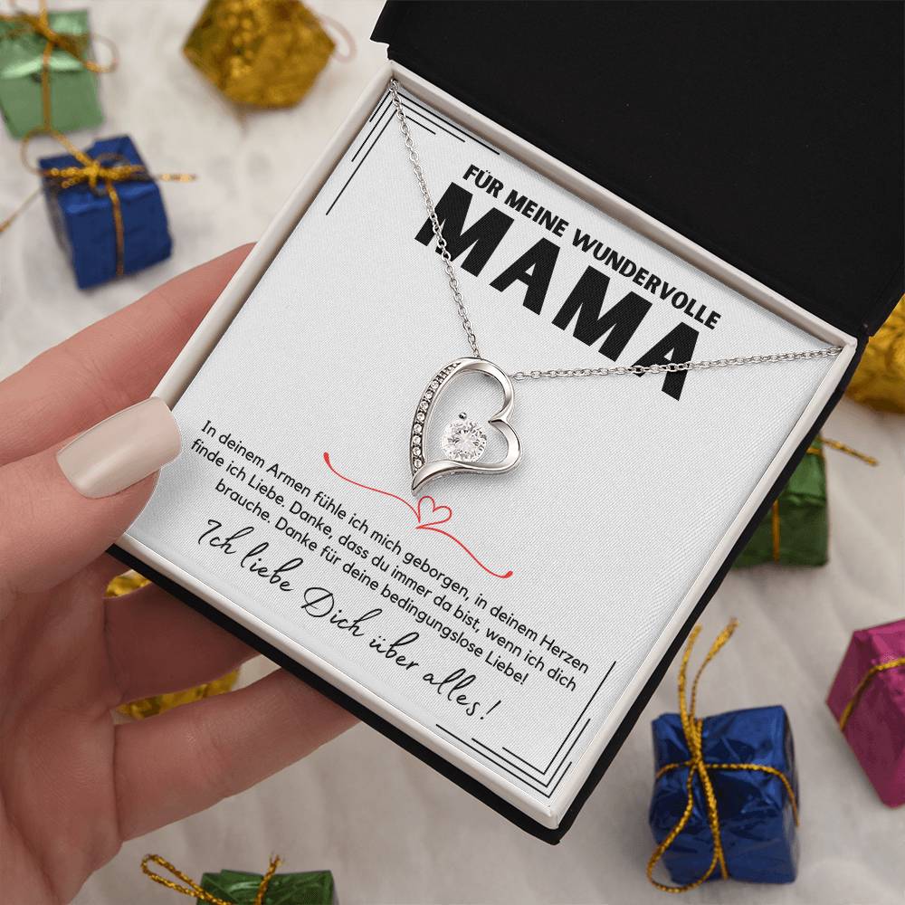 Halskette Geschenk für Mama – Eine liebevolle Botschaftskarte für die wundervollste Mutter