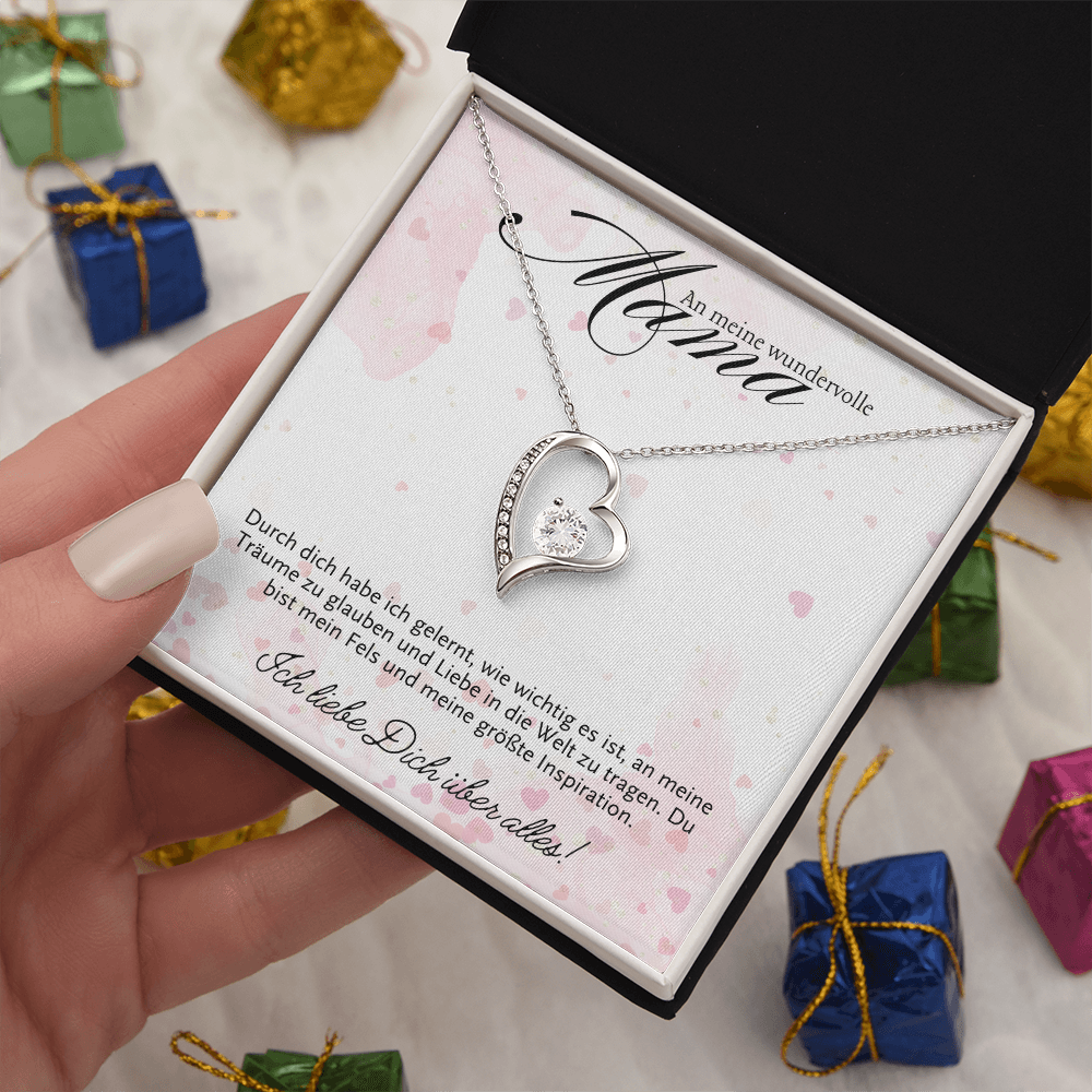 Halskette Geschenk für Mama – Mit einer inspirierenden und liebevollen Botschaftskarte