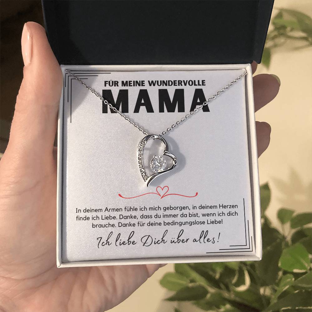 Halskette Geschenk für Mama – Eine liebevolle Botschaftskarte für die wundervollste Mutter