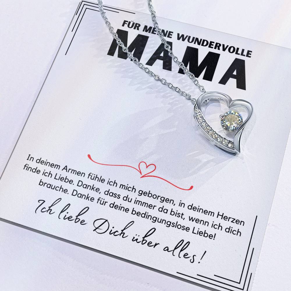 Halskette Geschenk für Mama – Eine liebevolle Botschaftskarte für die wundervollste Mutter