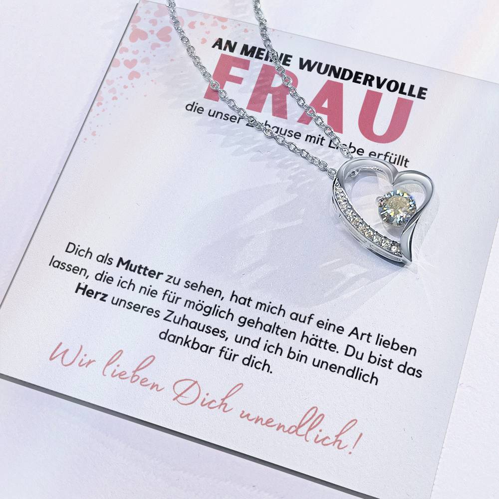 Halskette Geschenk für die wundervolle Frau – Mit einer liebevollen Botschaftskarte