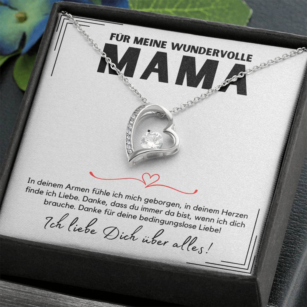 Halskette Geschenk für Mama – Eine liebevolle Botschaftskarte für die wundervollste Mutter