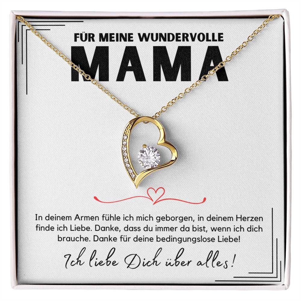 Halskette Geschenk für Mama – Eine liebevolle Botschaftskarte für die wundervollste Mutter
