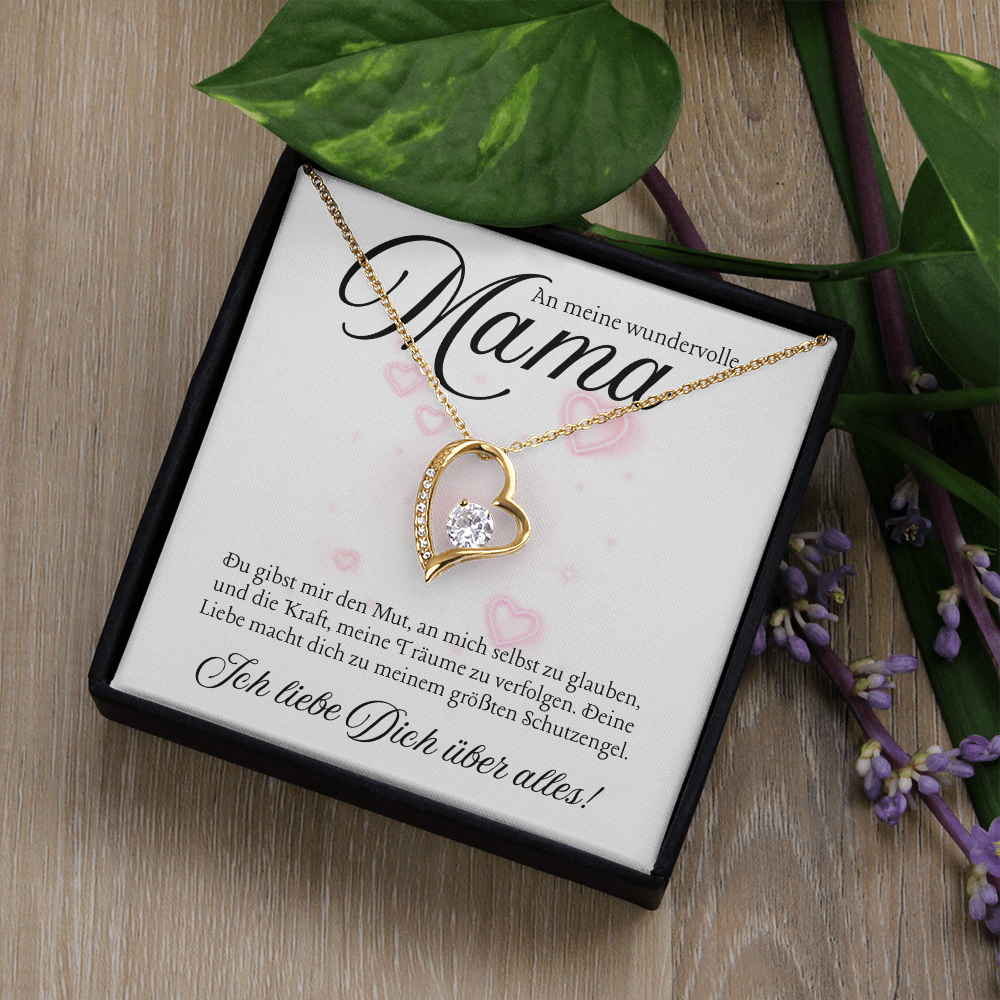 Halskette Geschenk für Mama – Mit einer herzlichen und inspirierenden Botschaftskarte