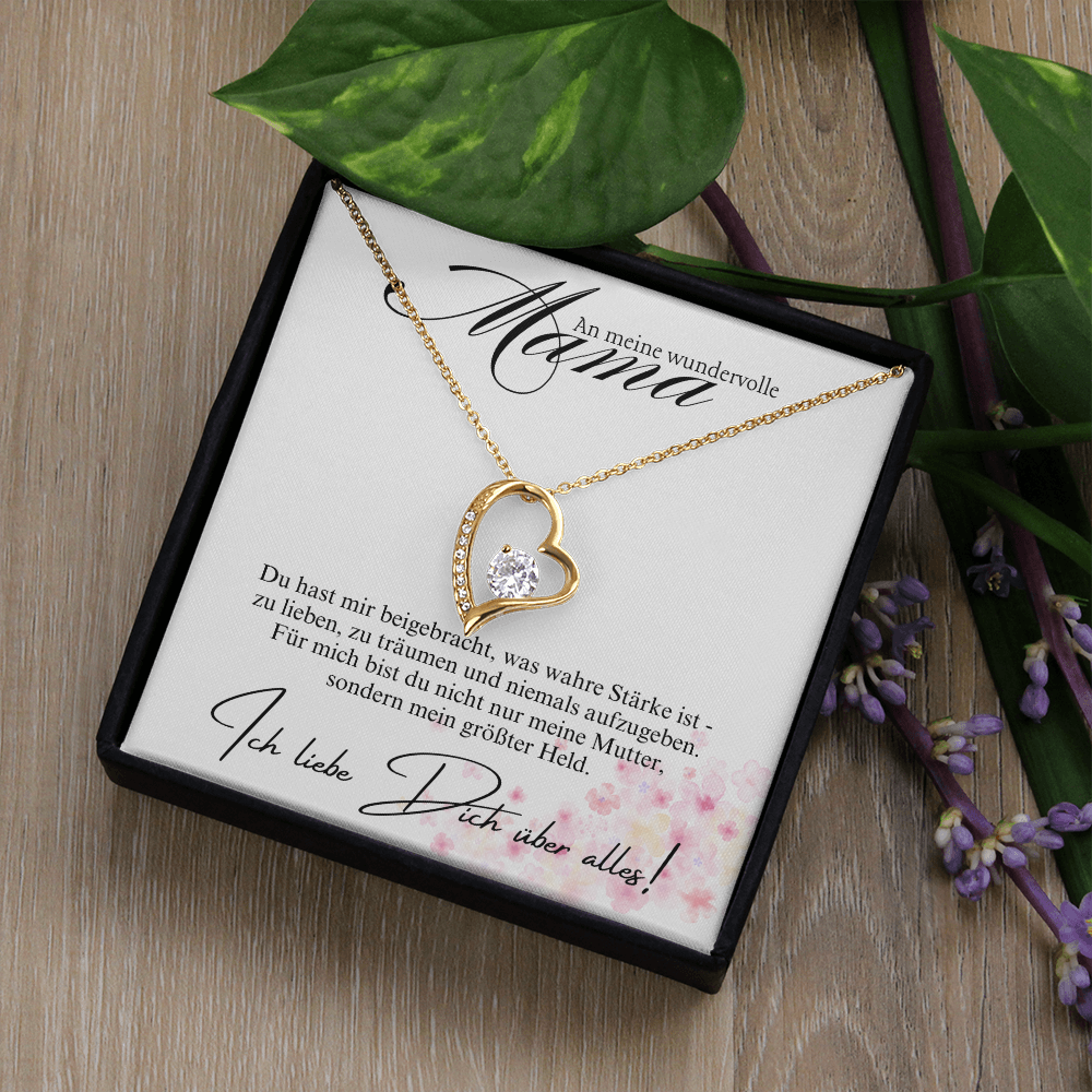 Halskette Geschenk für Mama – Mit einer liebevollen und inspirierenden Botschaftskarte