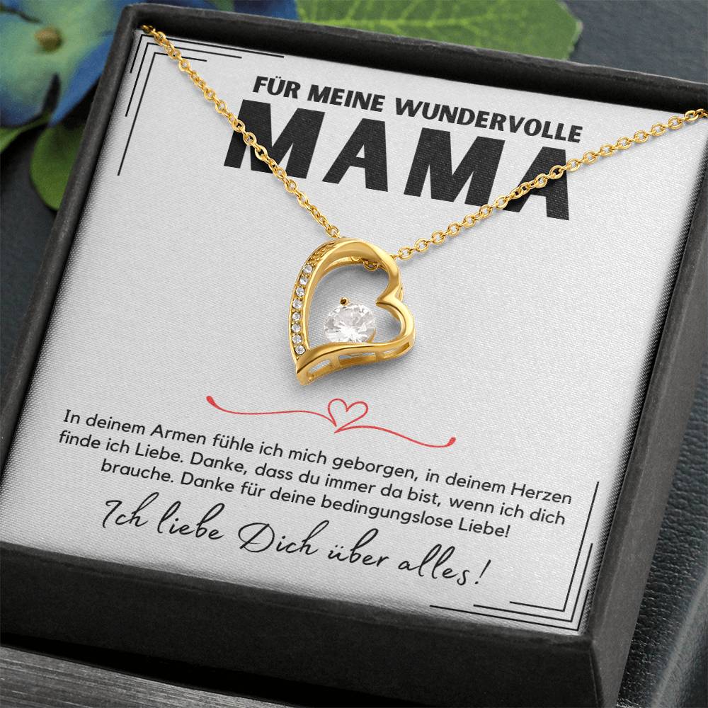 Halskette Geschenk für Mama – Eine liebevolle Botschaftskarte für die wundervollste Mutter