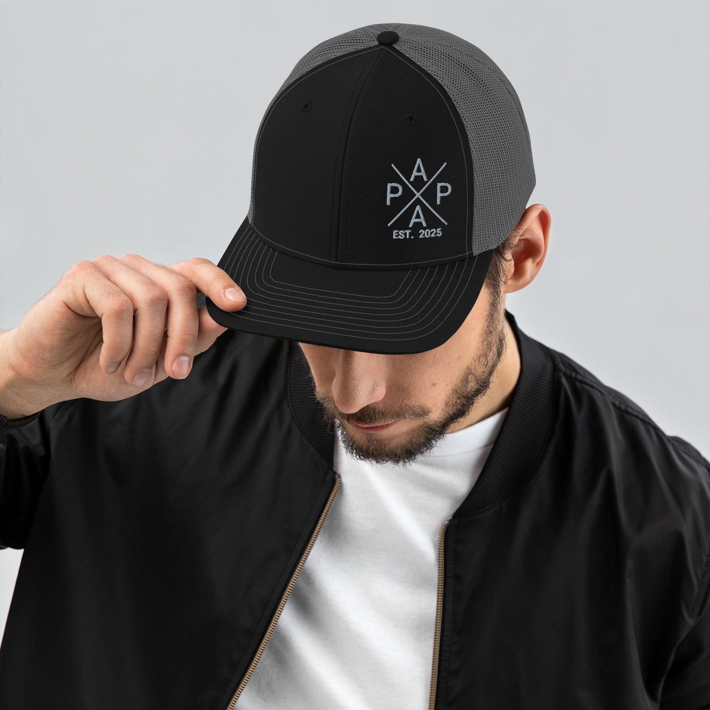 Trucker Cap Für Papa Personalisierte Bestickte DAD / PAPA Est Mütze Vatertagsgeschenk