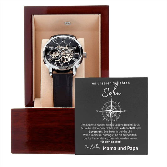 Geburtstagsgeschenk für Sohn – Armbanduhr mit Message