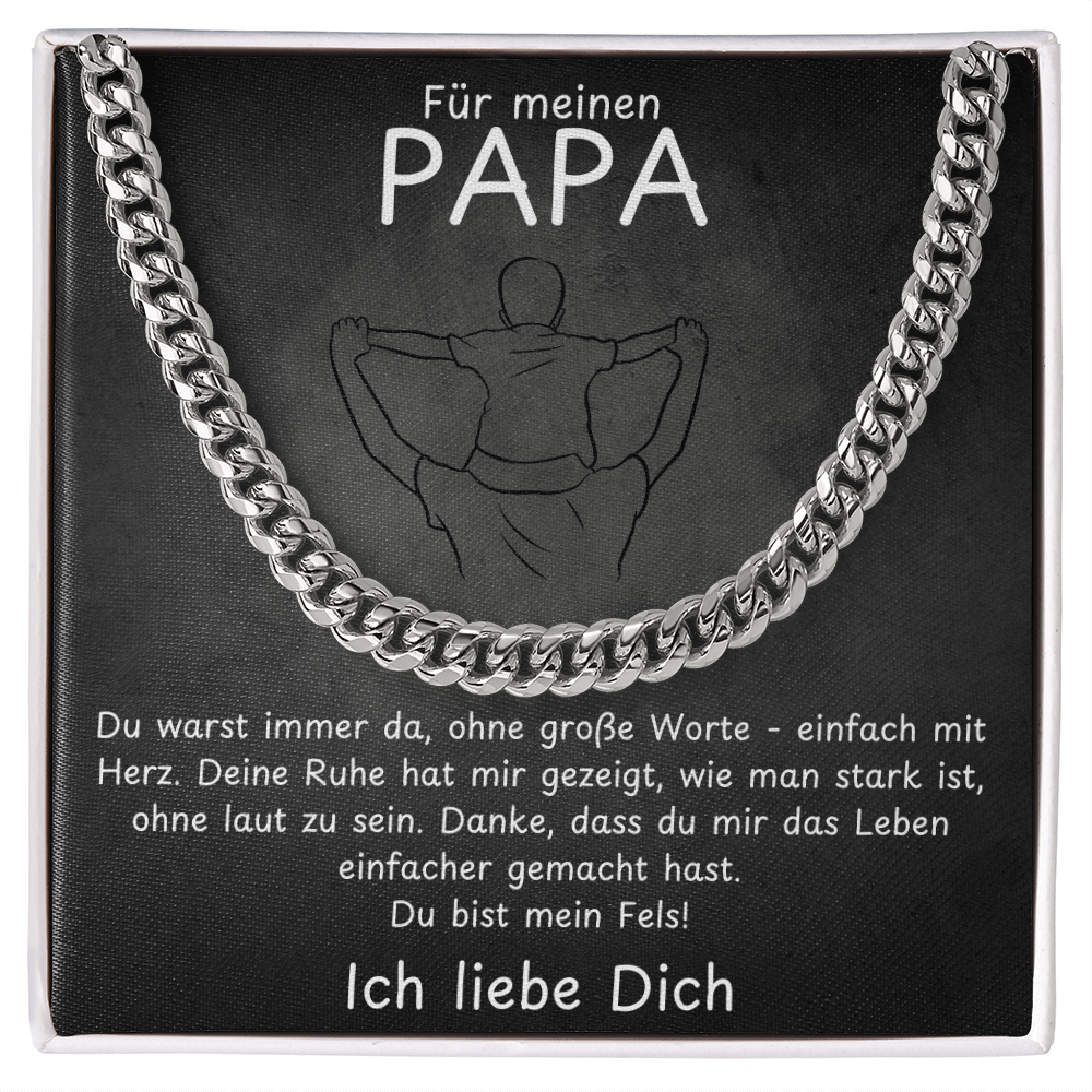 Halskette für Papa mit liebevoller Botschaft - Geschenk für Vatertag, Geburtstag, Weihnachten, Dad Gift
