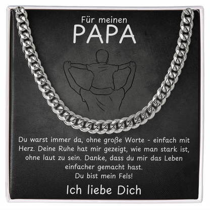 Halskette für Papa mit liebevoller Botschaft - Geschenk für Vatertag, Geburtstag, Weihnachten, Dad Gift