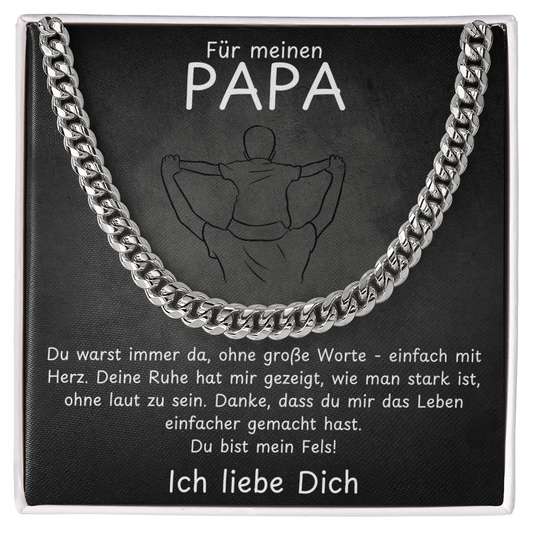 Halskette für Papa mit liebevoller Botschaft - Geschenk für Vatertag, Geburtstag, Weihnachten