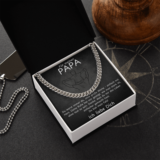 Halskette für Papa mit liebevoller Botschaft - Geschenk für Vatertag, Geburtstag, Weihnachten