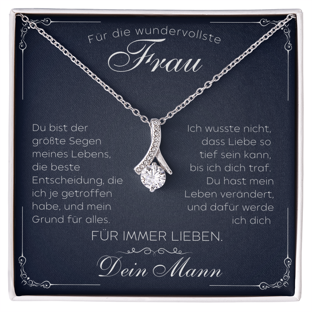Für die wundervollste Frau - Halskette mit ewige Liebesbotschaft