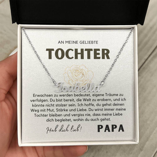 Name Halskette für Tochter Geschenk zum Geburtstag, Abschluss, Weihnachten