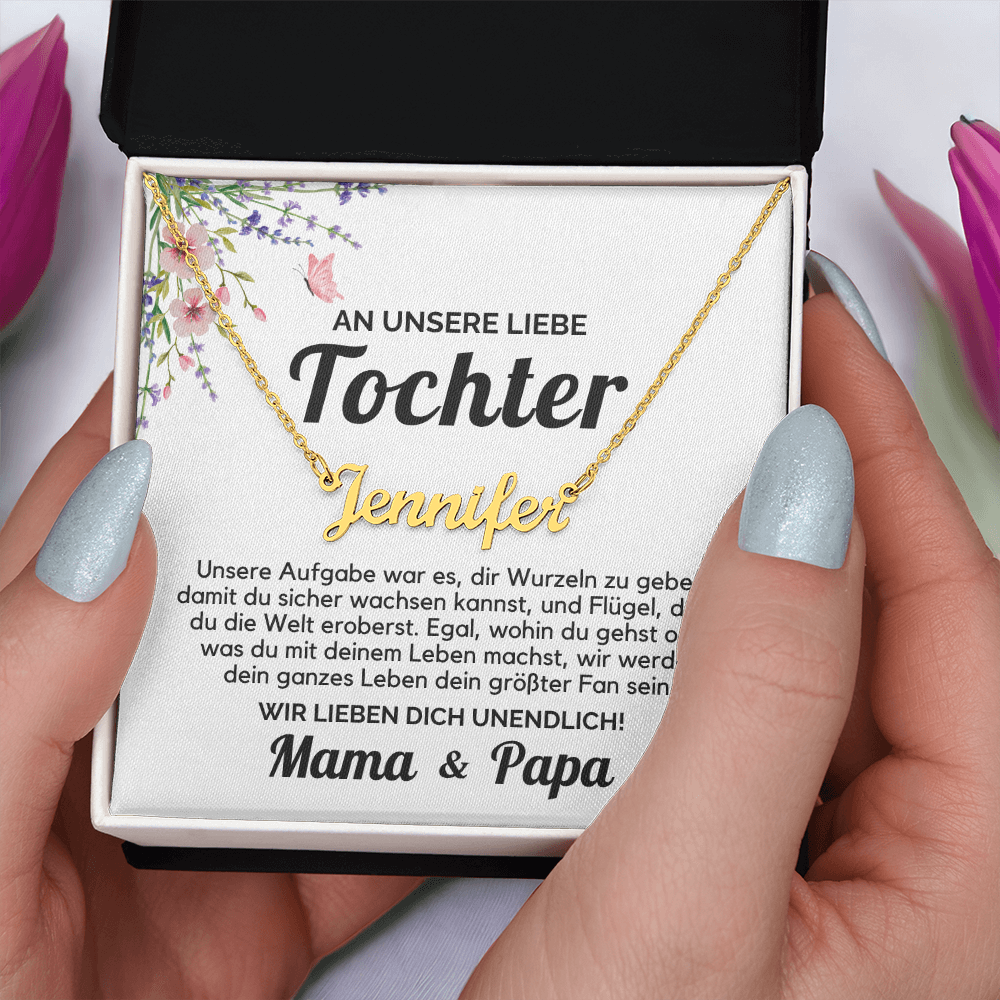 Name Halskette für Tochter, Geschenk zum Geburtstag, Abschluss, Weihnachten