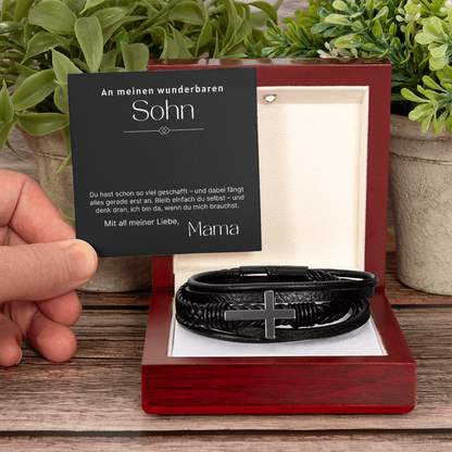 Persönliches Geschenk für Sohn aus vegan Leder - Geburtstag, Abschluss, Weihnachten